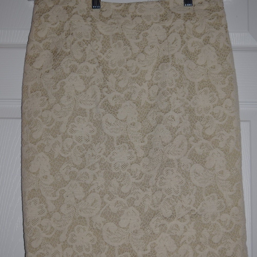 Cynthia Rowley Lace White/Creme Skirt